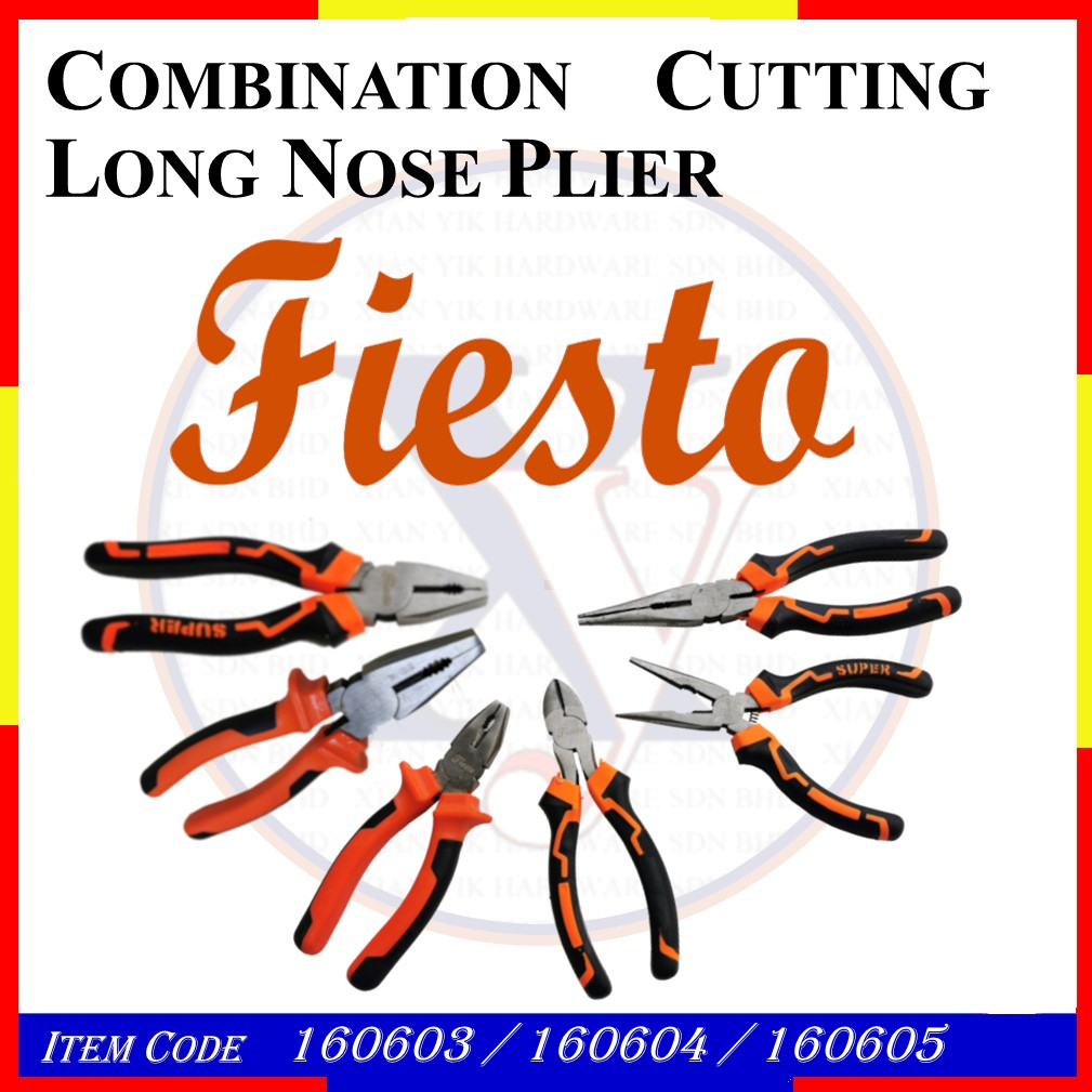 FIESTO HEAVY DUTY COMBINATION PLIER / LONG NOSE PLIER / CUTTING PLIER 16060