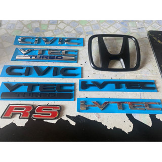 ตราสัญลักษณ์โลโก้ honda civic fe vtec turbo rs ivtec h