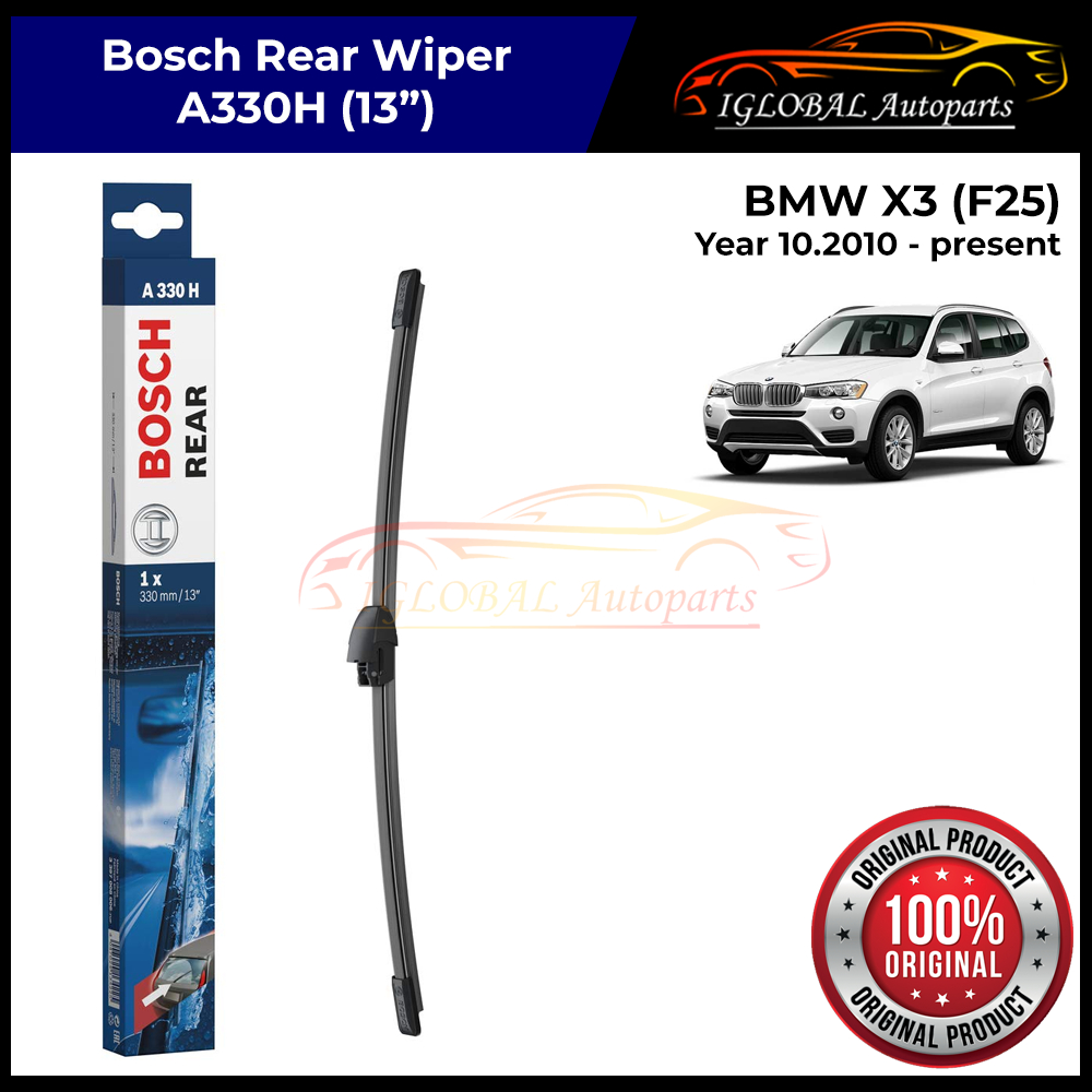 [ที่ปัดน้ําฝนหลัง] BMW X3 (F25) ปี 10.2010-ปัจจุบัน ใบปัดน้ําฝน Bosch A330H (13")