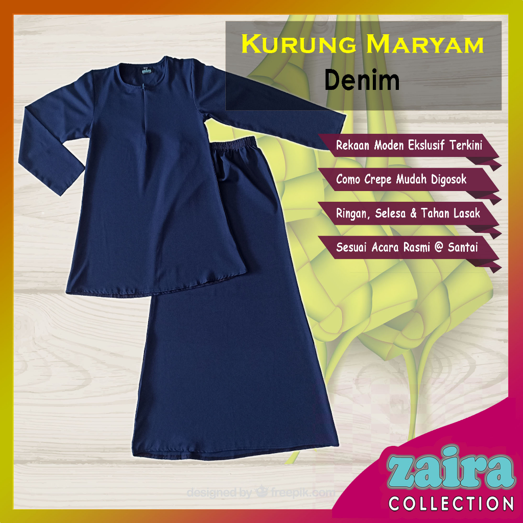 Baju RAYA KURUNG MODEN BAJU RAYA BUDAK PEREMPUAN 2023 KURUNG MARYAM