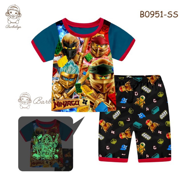 Barbieliya B0951SS Ninja Glow In The Dark Boy ชุดลําลอง (3/8/9/11y)