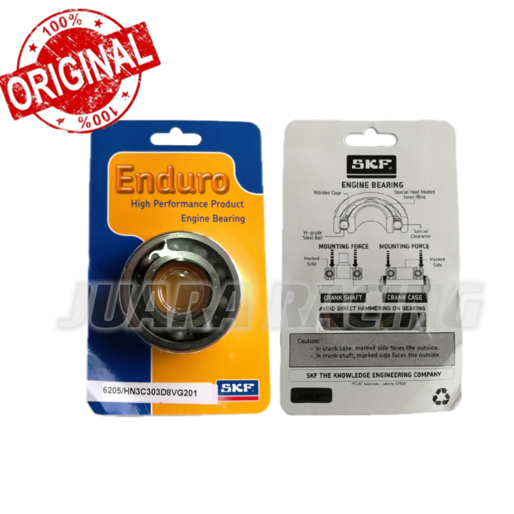 แบริ่งเครื่องยนต์ 6205 / 6304 / 6305 / 6207 จาก ENDURO SKF