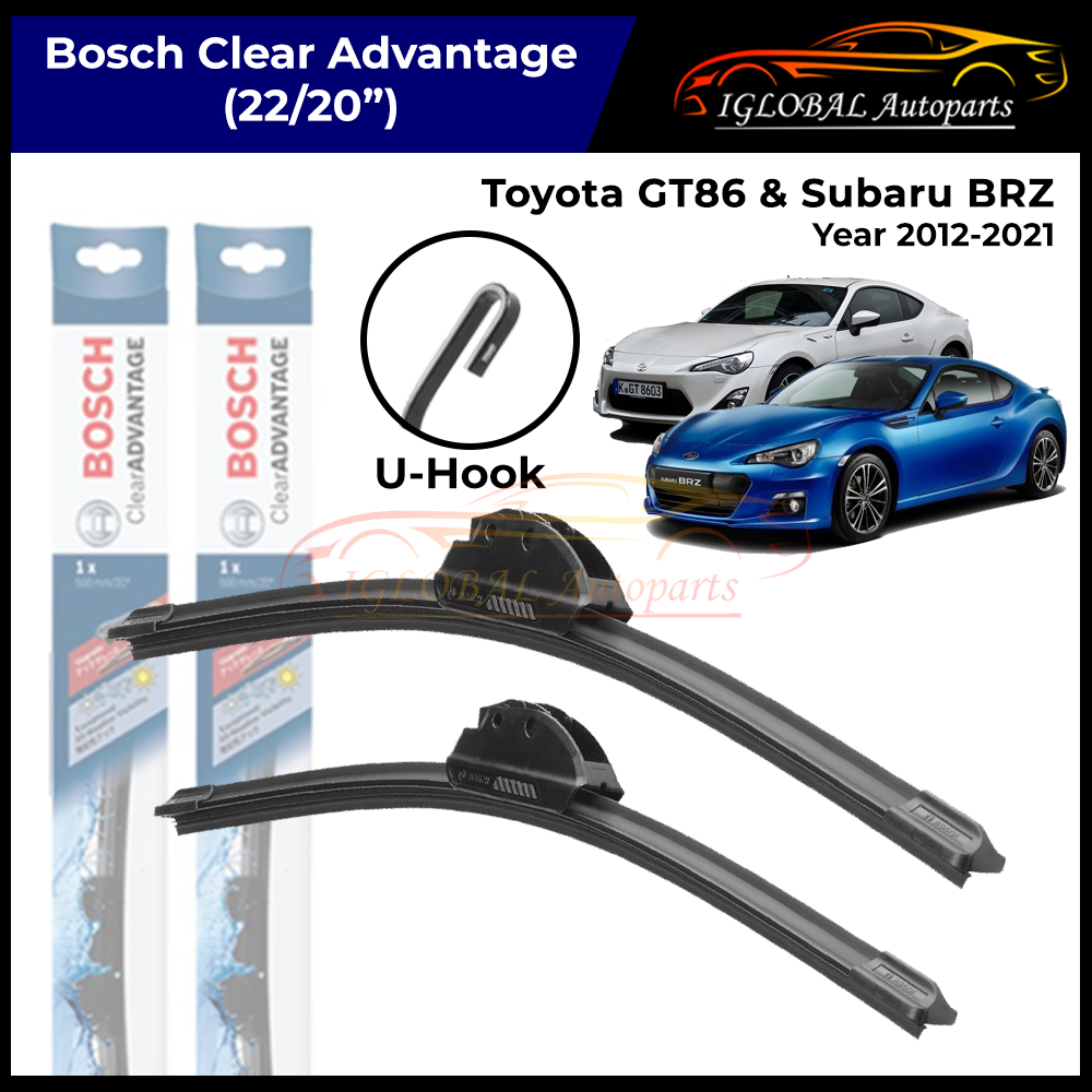 Toyota GT86, GR86 & Subaru BRZ ปี 2012+ ที่ปัดน้ําฝน Bosch Clear Advantage Set (22/20")