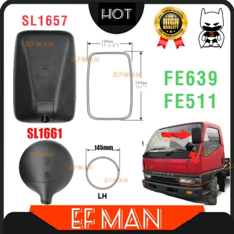 MITSUBISHI FUSO CANTER FE639 FE511 กระจกมองข้าง กระจกมองข้าง กระจกมองข้าง SL 1657 SL 1661 LORI CERMI