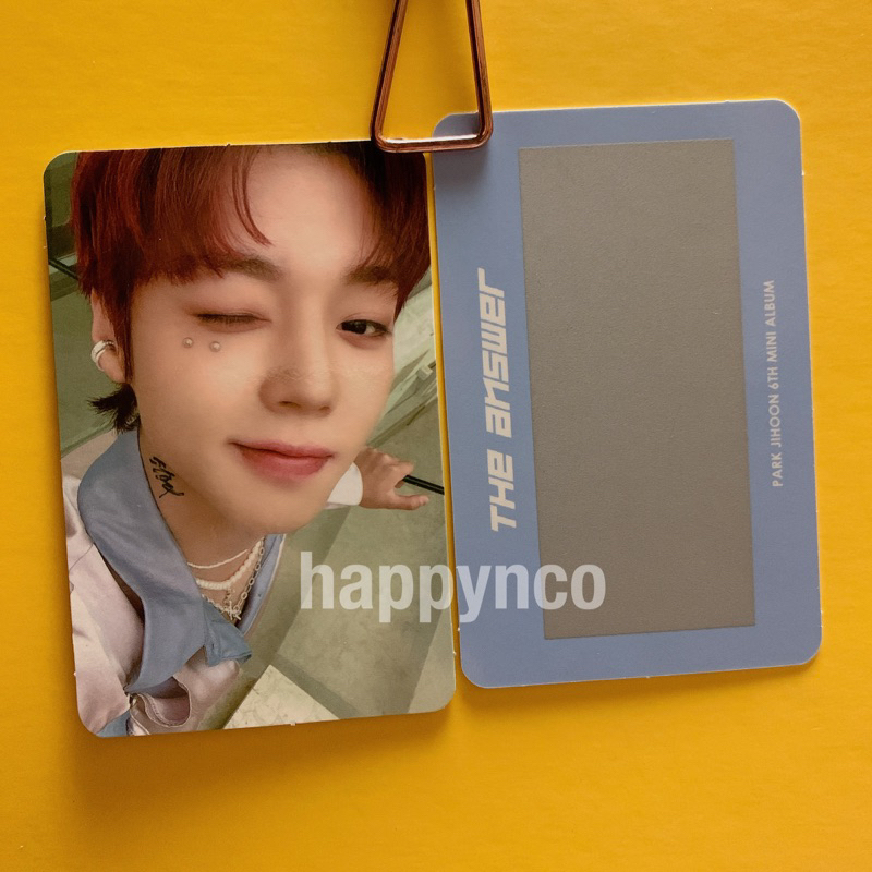 PARK JIHOON [THE ANSWER] 6th Mini Album ASK Photocard .  PARK JI HOON ความแข็ง迷你 Mary PARKJIHOON