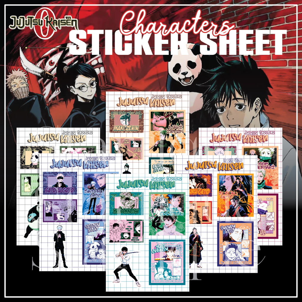 JUJUTSU KAISEN CHARACTER STICKER SHEET [MOVIE 0]