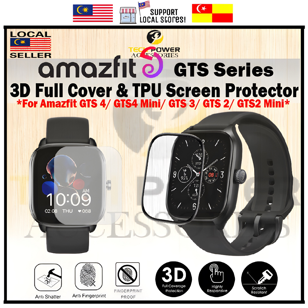 Amazfit GTS Series 3D ป้องกันหน้าจอ/TPU Soft Protector สําหรับ (Amazfit GTS 4/ GTS4 Mini/ GTS 3/ GTS