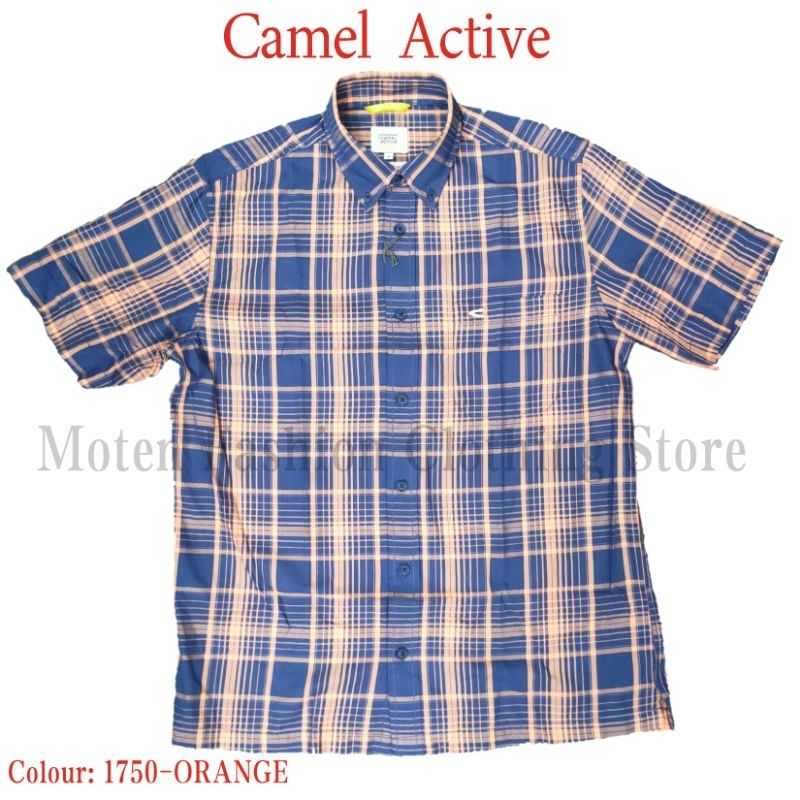 เสื้อเชิ้ตแขนสั้น Camel Active ทรงพอดีตัว สําหรับผู้ชาย สีส้ม 1750-ORANGE