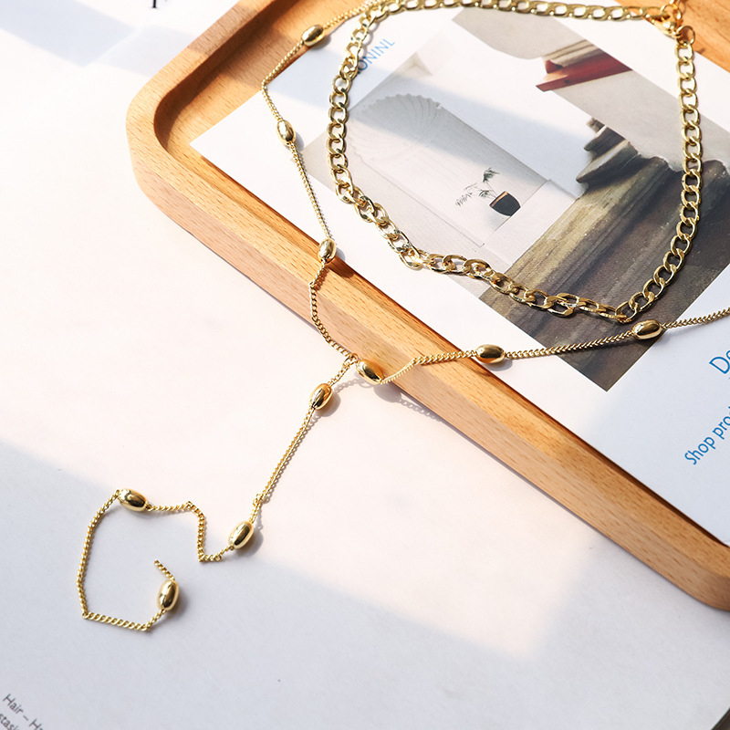 [2 RANTAI 1 HRGA] Permatata & Co - สร้อยคอชั้นโซ่รอยัลโกลด์ 14k