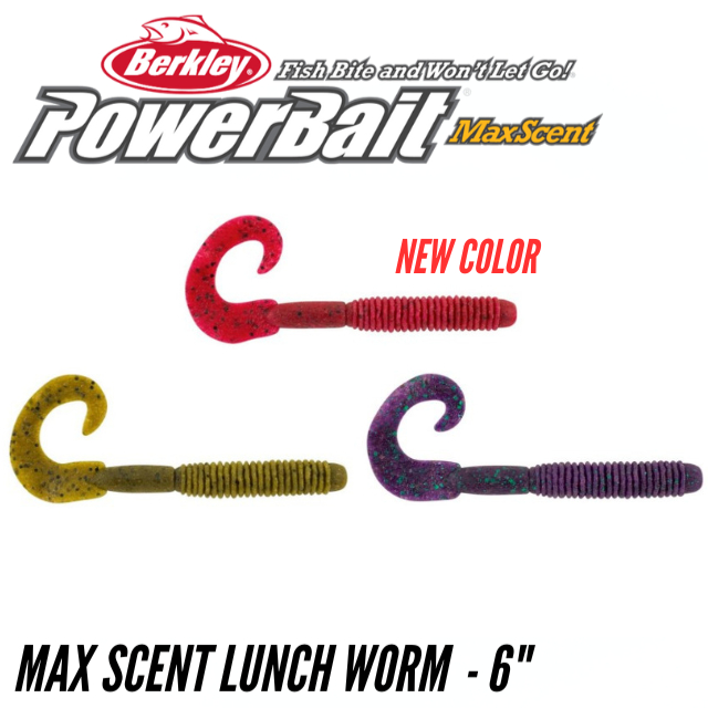 Berkley PowerBait MaxScent Lunch Worm - 6" (15ซม.)