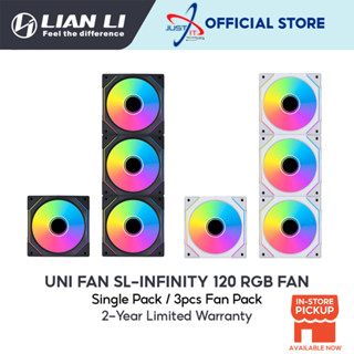 Lian Li UNI Fan SL-INFINITY / UNI Fan SL-INFINITY REVERSE BLADE พัดลม ARGB 120 ใบพัด - พัดลมเดี่ยว / พัดลมแพ็ค (3 ชิ้น)