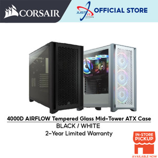 Corsair 4000D Airflow กระจกนิรภัย เคส ATX หอคอยกลาง (CC-9011200-WW)