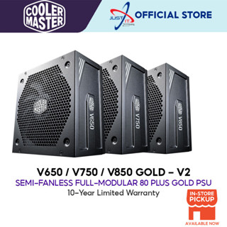 Cooler MASTER V650 V750 V850 GOLD - V2 80 PLUS พาวเวอร์ซัพพลาย สีทอง (MPY-650V-AFBAG MPY-750V-AFBAG MPY-850V-AFBAG) PSU