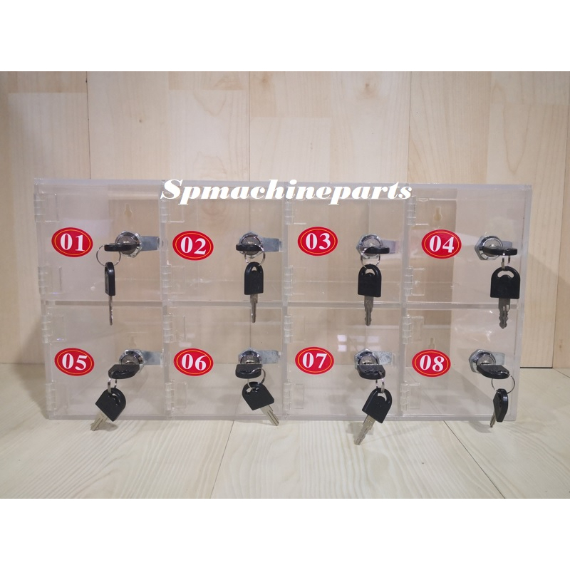 Handphone Locker / Mobile Locker พร้อมล็อคประตู & Key Wall Mounted Storage Acrylic Locker