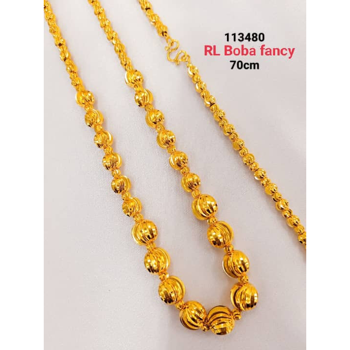 Rantai Leher BOBA สร้อยคอแฟนซีเกาหลี Emas
