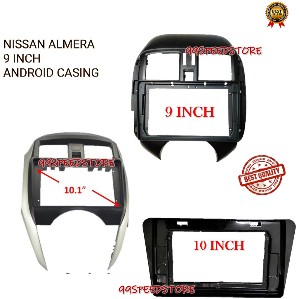 NISSAN ALMERA 2012-2014 9", ALMERA 2015-2019 10", ALMERA 2020-2024 10" ANDROID PLAYER CASING
