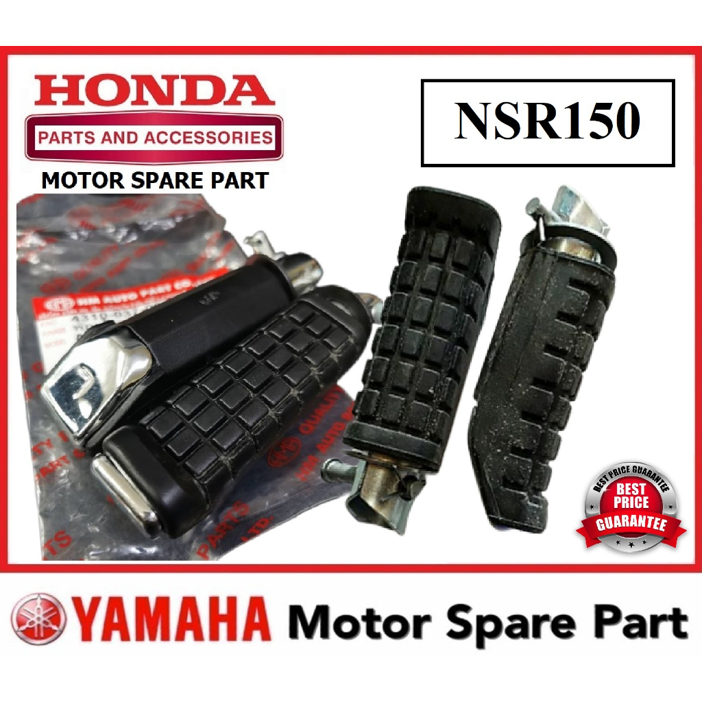 HONDA NSR150 REAR FOOTREST SET // BELAKANG LETAK KAKI PIJAK FOOT REST RUBBER GETAH NSR 150 NSR-150 N