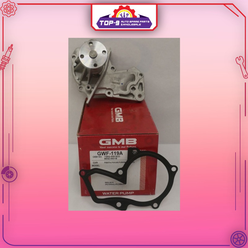 ปั๊มน้ํา (100% GMB) สําหรับ Ford Fiesta 1.4 & 1.6 (GWF-119A)/AISIN SAME ราคา TOO