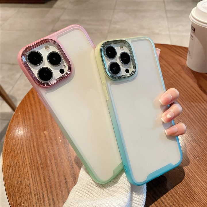Pho* i13, i13pro, i13pro max, i14, i14plus, i14pro, i14pro max เคสสีดับเบิ้ลโทน