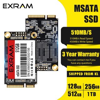 Exram ฮาร์ดดิสก์ภายใน MSATA SSD Mini SATA 3 128GB 256GB 512GB 1TB 3D NAND SOLID STATE DRIVE 510MB/s สําหรับเดสก์ท็อป โน้ตบุ๊ก HP แล็ปท็อป