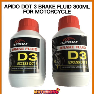 Apido DOT 3 น้ํามันเบรก 300 มล. MINYAK เบรกรถจักรยานยนต์ APIDO RACING D3