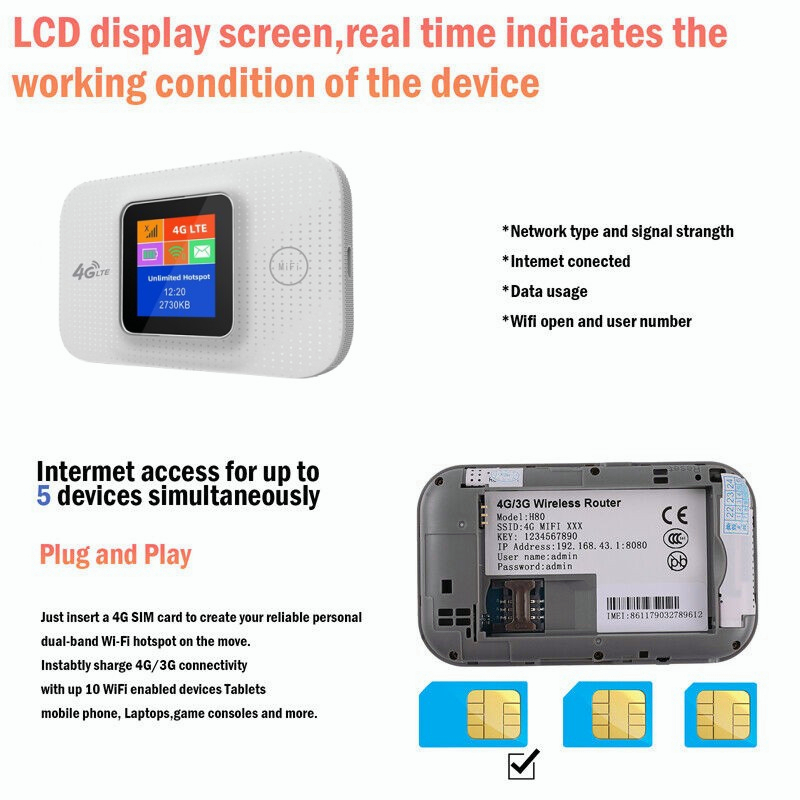 4G Pocket WIFI ใส่ซิม AIS DTAC ไวไฟพกพา wifi พกพา ไวไฟใส่ซิม Poket WIFI วายฟายพกพาไวฟายพกพา สามารถต่อกับกล้องวงจรปิดได้ - รูปที่ 7