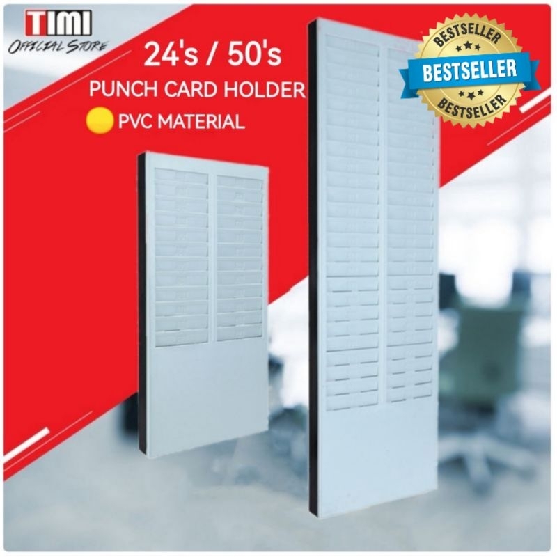 TIMI Punch Card Rack / Punch Card Holder丨24slot 50slot Punch Card Holder * วัสดุ PVC