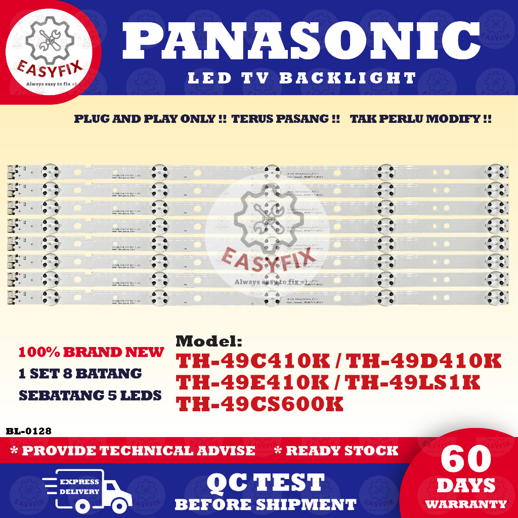 TH-49D410K TH-49LS1K TH-49C410K TH-49E410K TH-49CS600K PANASONIC 49 INCH LED TV BACKLIGHT (โคมไฟ) 49