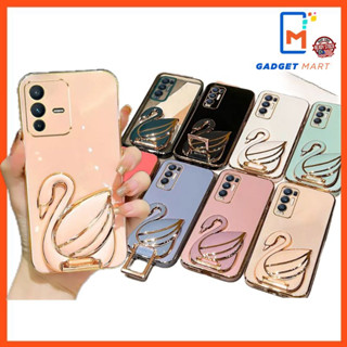 เคสโทรศัพท์มือถือ ลายหงส์ พร้อมที่ตั้งวาง สําหรับ SAMSUNG S23 ULTRA 5G S23 PLUS S22 S21 FE 5G