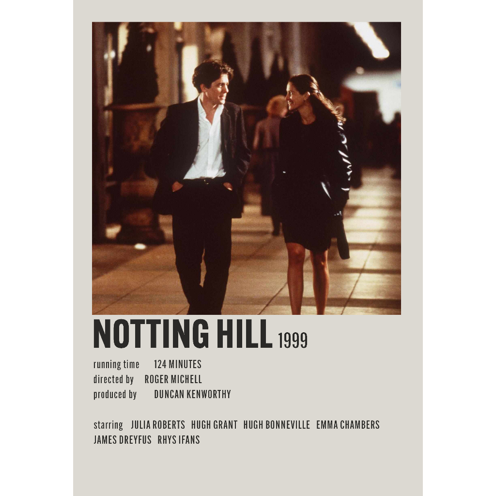 โปสเตอร์ภาพยนตร์ NOTTING HILL สําหรับช่างตัดผมห้อง/ผนัง