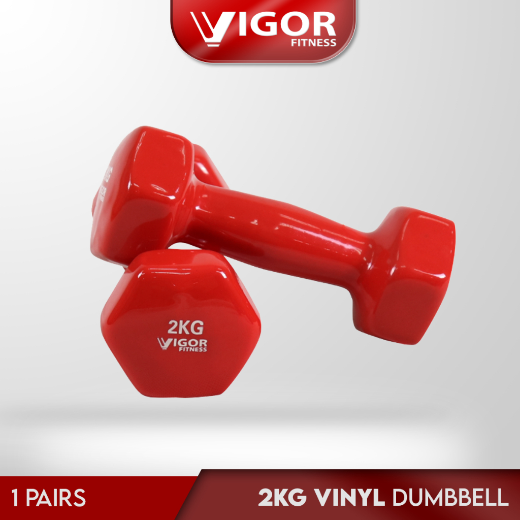 Vigor Fitness Vinyl Dumbbell Lady Dumbbell In (1 คู่ / 2 x 2kg) / Dumbbell Vinyl Wanita (1 Pasang / 