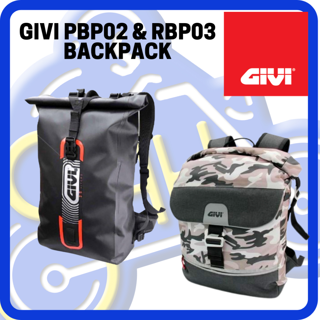 ใหม่ GIVI PBP02 RBP03 PRIME 100% กระเป๋ากันน้ําม้วน TOP CLOSURE BAG BACKPACK SAFETY LIGHT BEG GALAS 