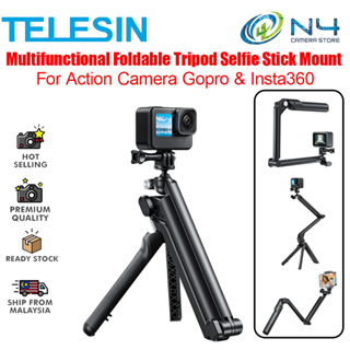 Telesin TE-TPR-009 ขาตั้งกล้องเซลฟี่ อเนกประสงค์ พับได้ สําหรับกล้องแอคชั่น Gopro Hero 8 9 10 11 &amp; Insta360