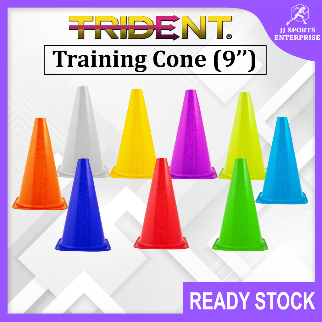 Trident Training Cone 9 ความคล่องตัว Speed Markers Cone Kon Skittle Cone Sport Cone