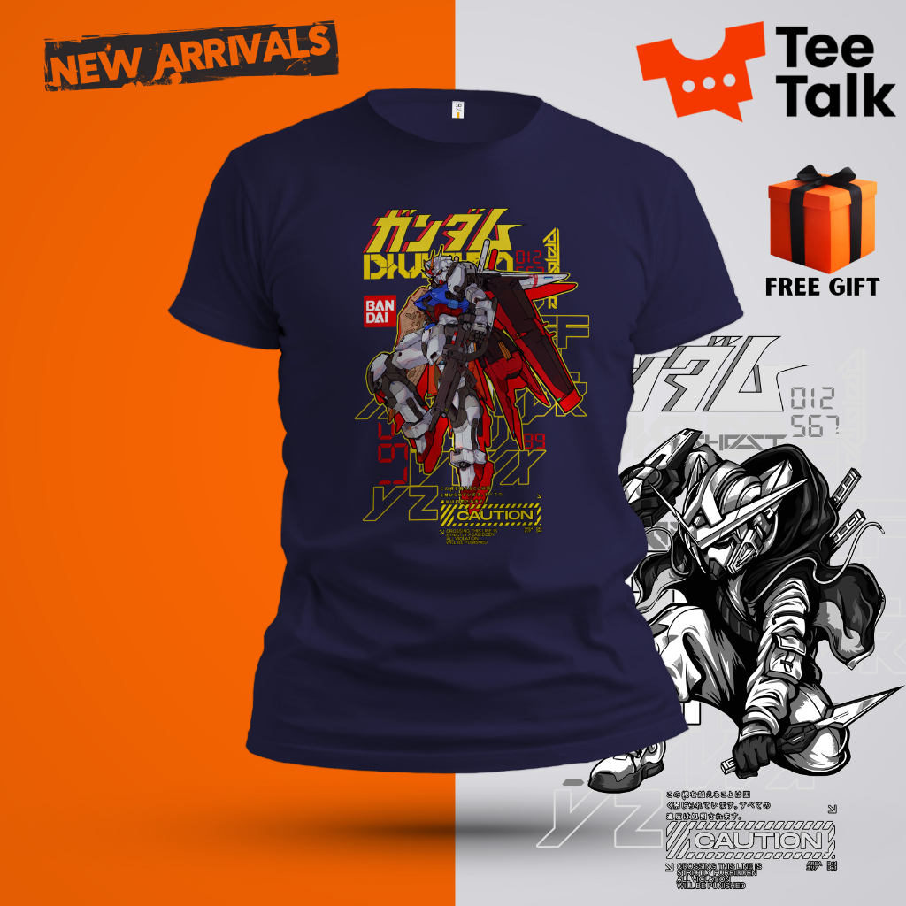 GUN09 TEE 100% ผ้าฝ้ายพรีเมี่ยม GUNDAM ANIME Graphic TShirt เสื้อยืด Unisex