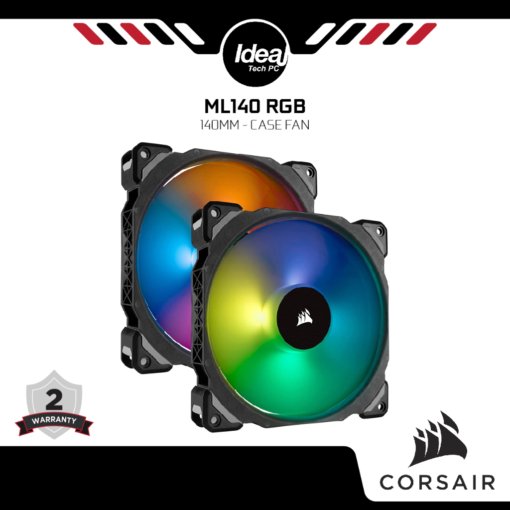 Corsair ML140 PRO RGB 140MM PWM Premium Magnetic Levitation Fan PC Casing Fan