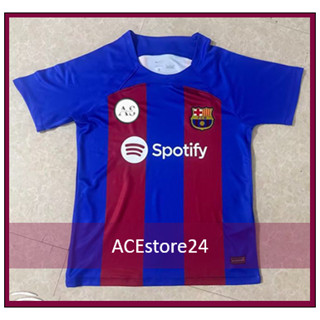 เสื้อกีฬาแขนสั้น ลายทีม Barca Home Fan Issue 23 24 ชุดเหย้า