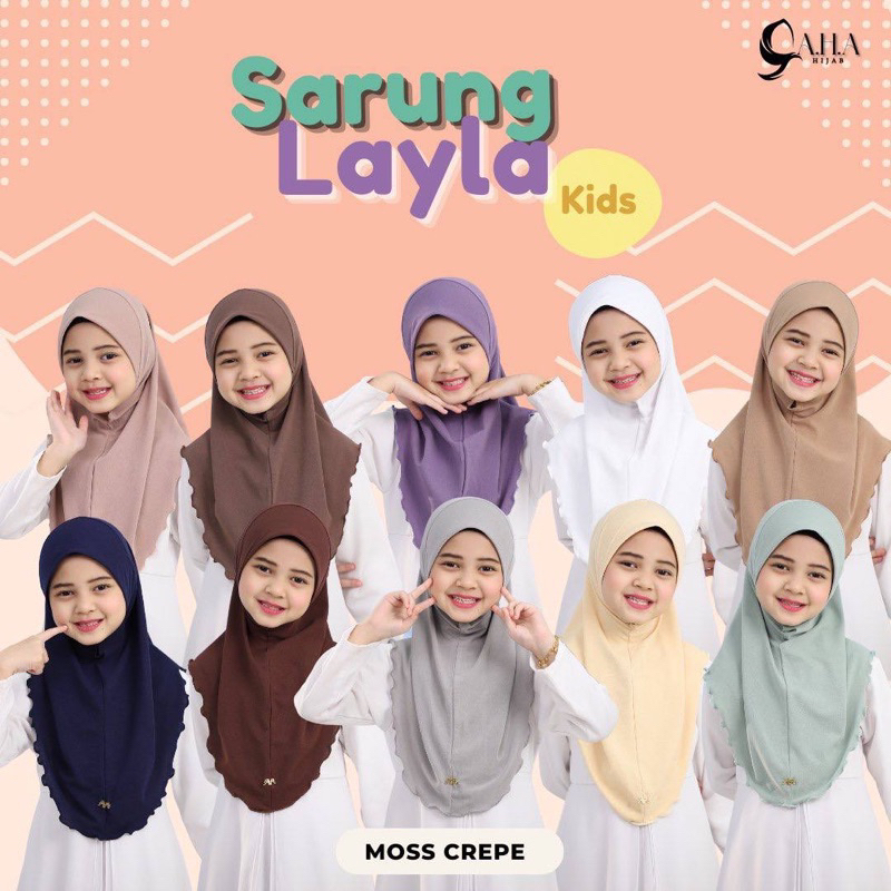 ใหม่ TUDUNG SARUNG LAYLA MOSSCREP BUDAK/KANAK2