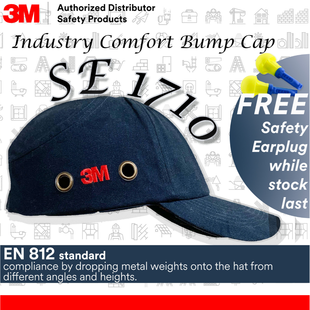 3M SE1710 Bump Cap / สีกรมท่า / สีดํา Colour / 3M Safety Bump Cap / Protective Cap / EN812 / Made in