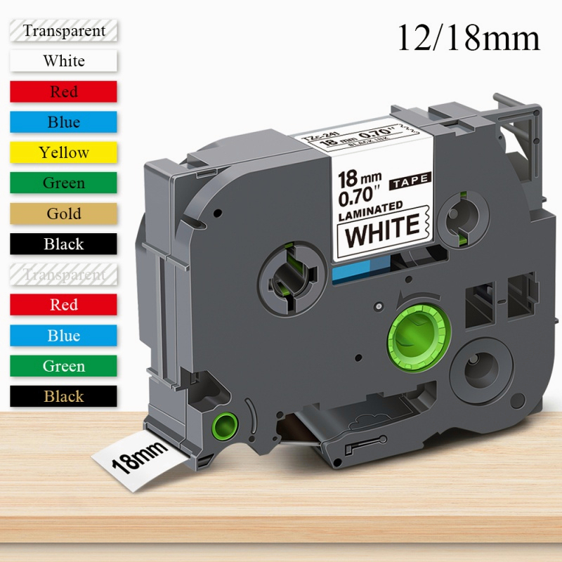 Tze241 12 มม.18 มม.สําหรับ Brother ป้ายเทป tze231 TZe131 tze141 TZe631 TZE-231 tze241 tze441 tze231 