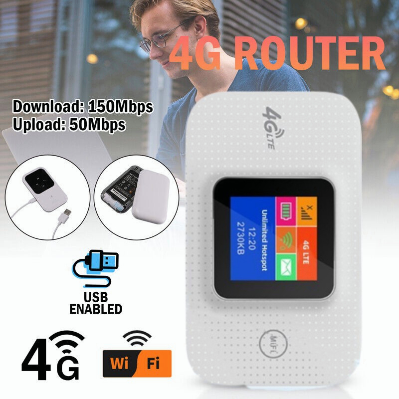 Pocket wifi ใช้ซิม 150Mbps 4G Router Mobile WIFI ไวฟายแบบพกพา ตัวปล่อยสัญญาณไวไฟฮอตสปอต sim card ตัวปล่อยสัญญาณ wifi