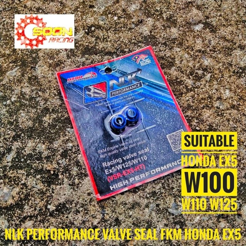 EX5 SRL115 NLK PERFORMANCE ซีลวาล์ว FKM MATERIAL YAMAHA LAGENDA HONDA EX5 DREAM W100 WAVE 100 W110 W