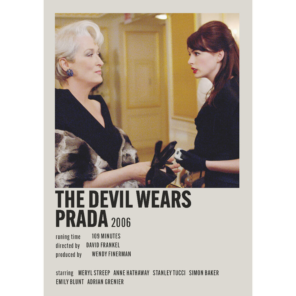 โปสเตอร์ภาพยนตร์ The Devil Wears Prada สําหรับช่างตัดผมห้อง/ผนัง