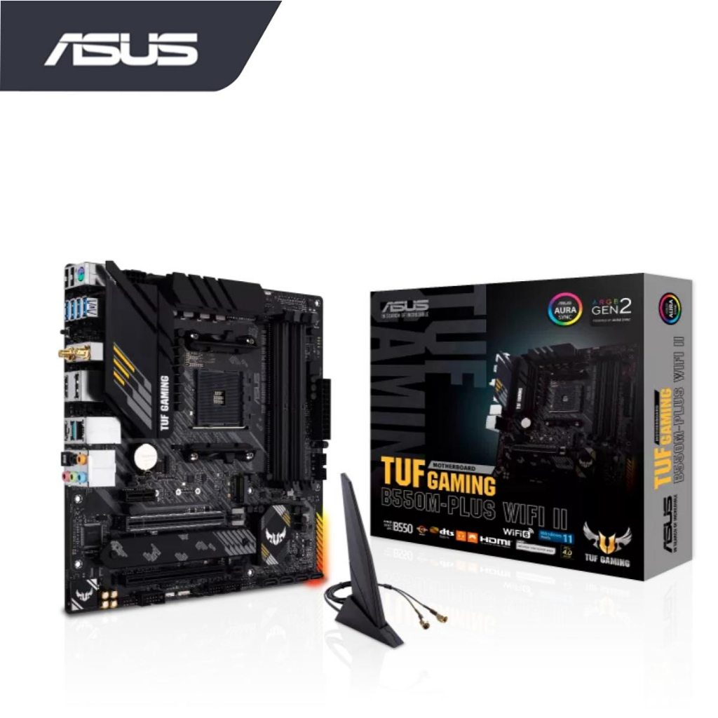 Asus TUF GAMING B550M PLUS WIFI AMD ซ็อกเก็ต AM4 เมนบอร์ด ( TUF GAMING B550M-PLUS WIFI II )