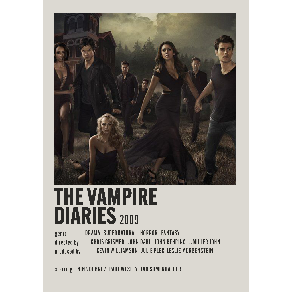 โปสเตอร์ภาพยนตร์ THE VAMPIRE DIARIES สําหรับช่างตัดผมห้อง/ผนัง