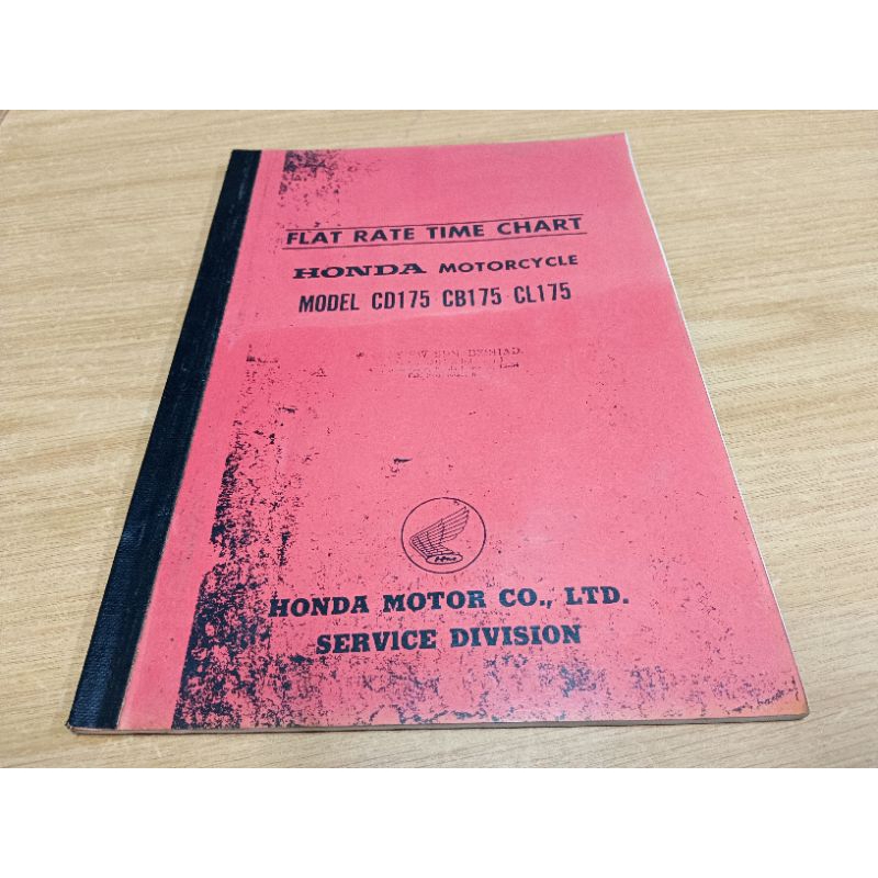 CD175/CB175/CL175 Service Division Parts List Book พิมพ์ซ้ํา สั่งซื้อล่วงหน้าใหม่