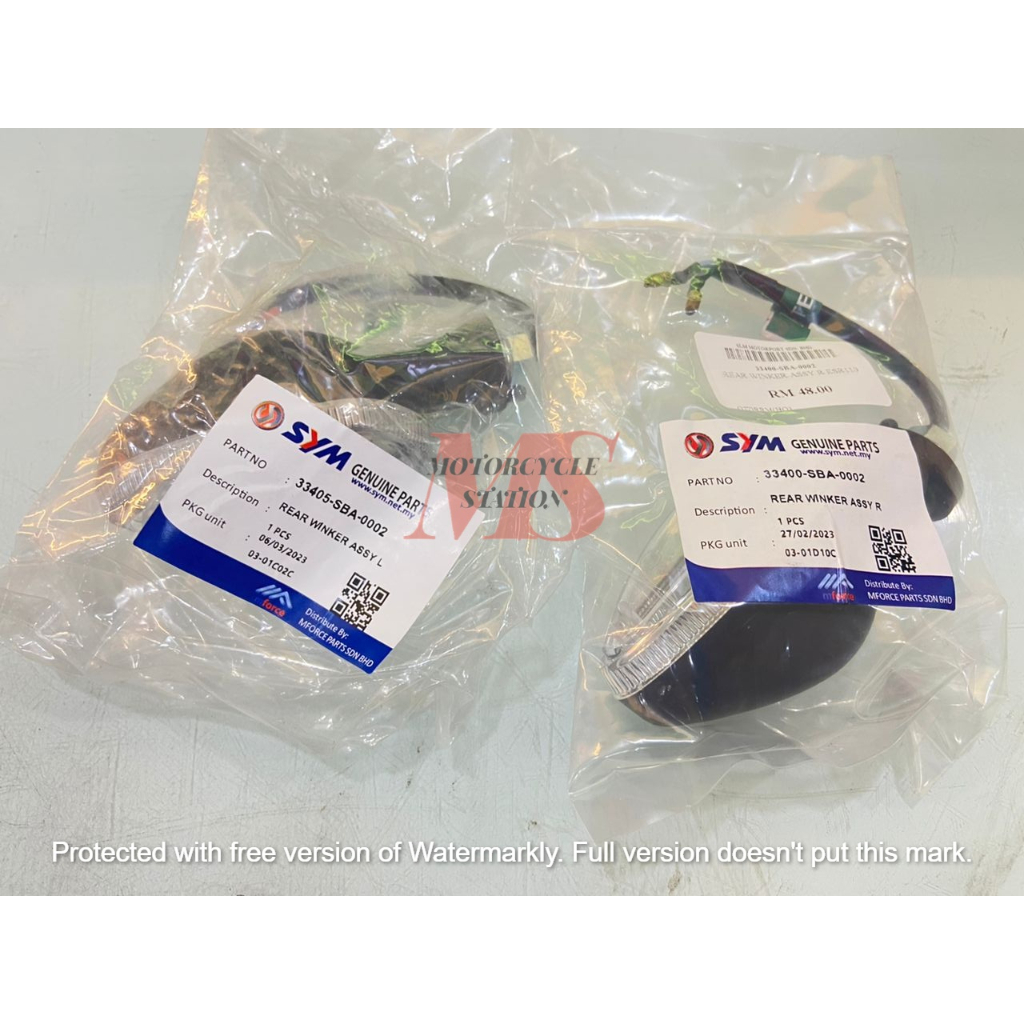 ด้านหลัง WINKER ASSY ESR110/ESMART DARI KILANG!!! 33405-SBA-0002 / 33400