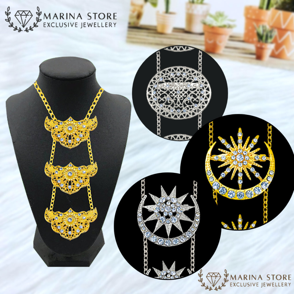 3 DEADLY DOOH KEBAYA ADULT CHAIN BROOCH BROOCH [ CODE : DKB015-019] - BACK WITH PIN (มาใหม่)