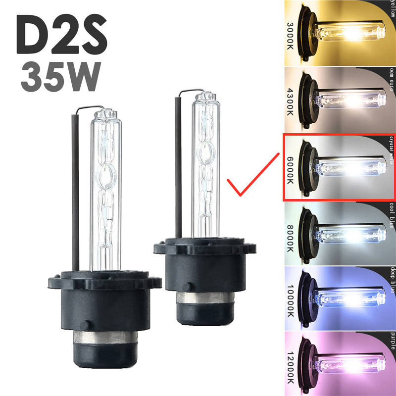 2 X HID Xenon เปลี่ยนหลอดไฟ 35W D2S/D4S 6000K