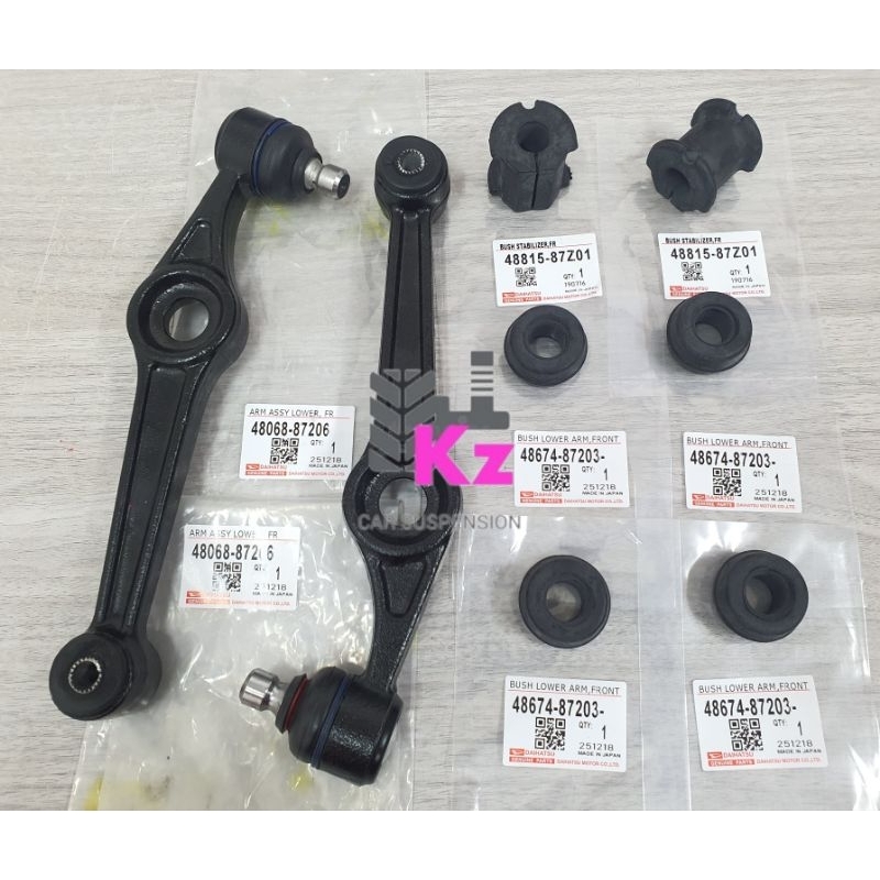KANCIL 660CC /850CC - 1994-2009 - 8 IN 1 SET -DAAIHATSU JAPAN- FRONT LOWER ARM & BUSH SET